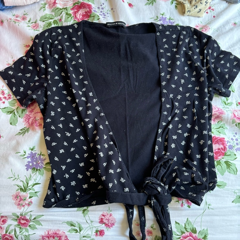 floral tie tee